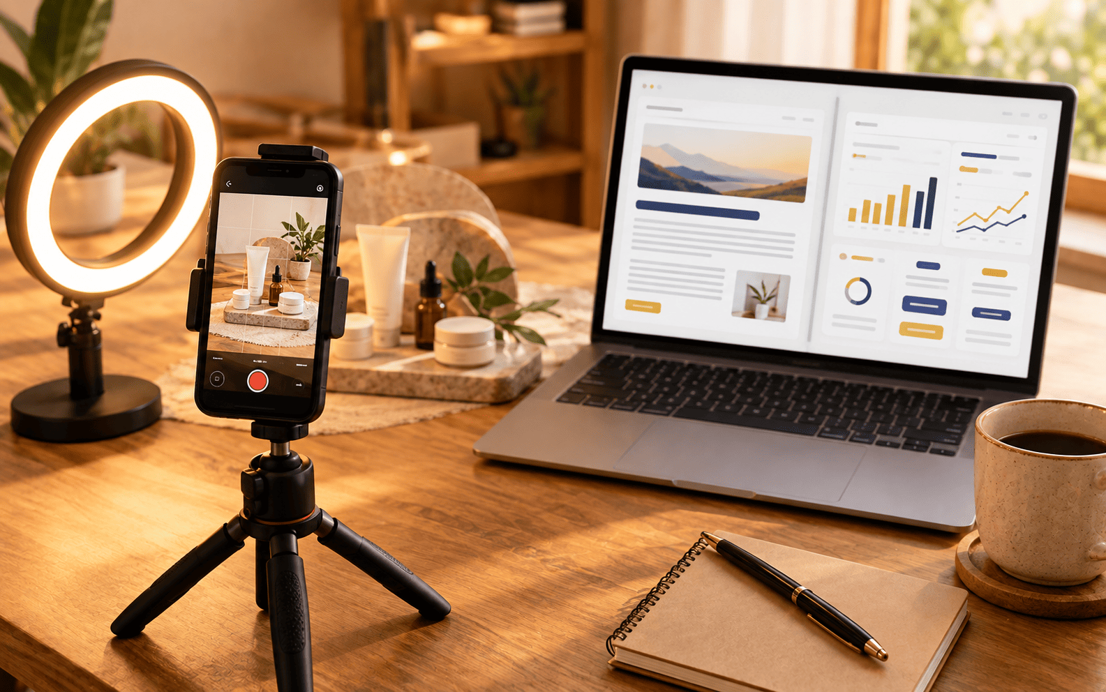 Konten video promosi, artikel SEO, dan pengelolaan iklan Google serta Meta Ads untuk usaha klien