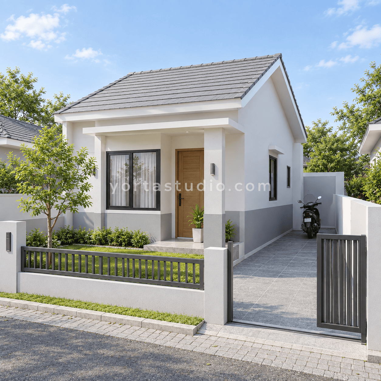 Sample desain rumah minimalis type 30/60 VS-007 — Vorta Studio