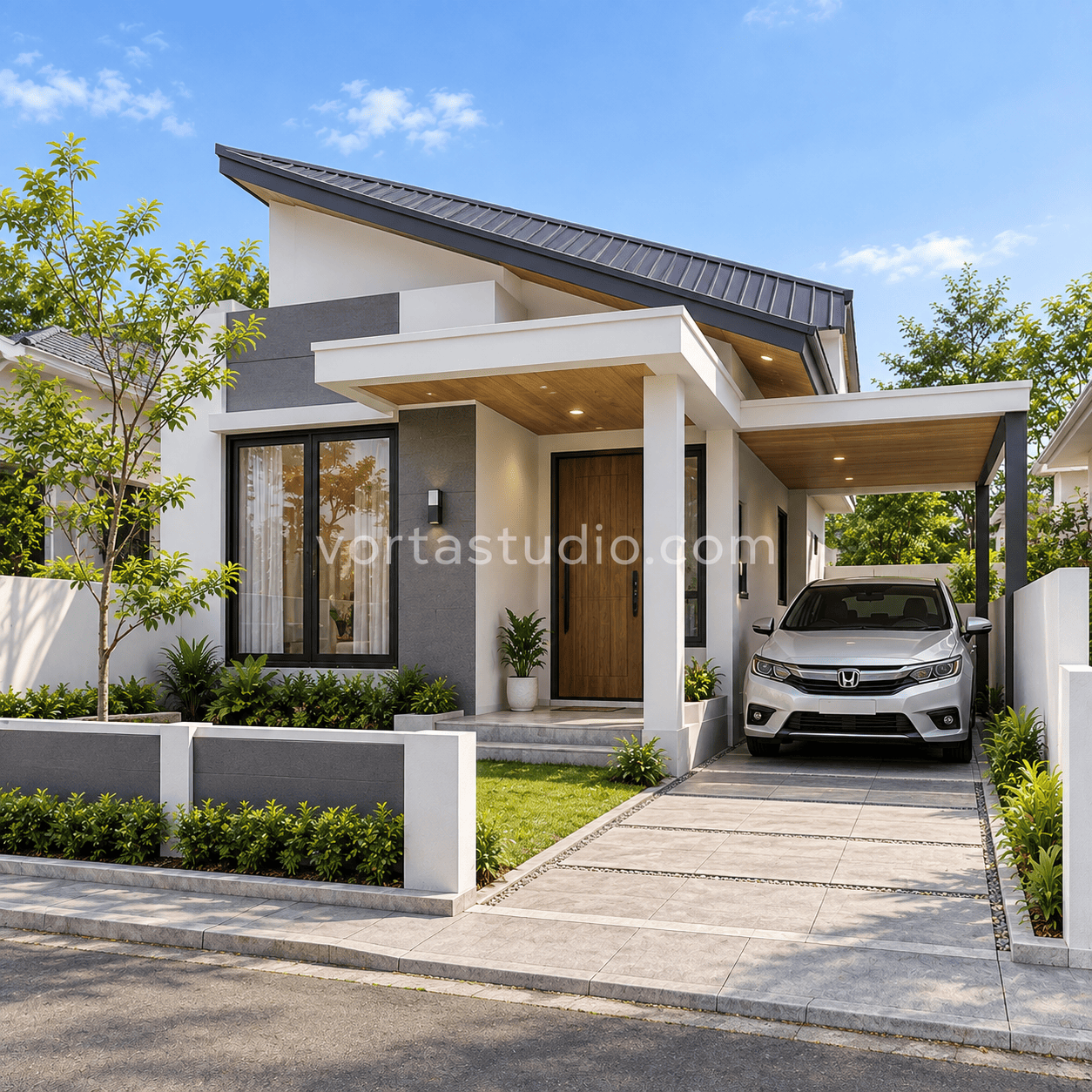 Sample desain rumah minimalis type 36/84 VS-010 — Vorta Studio