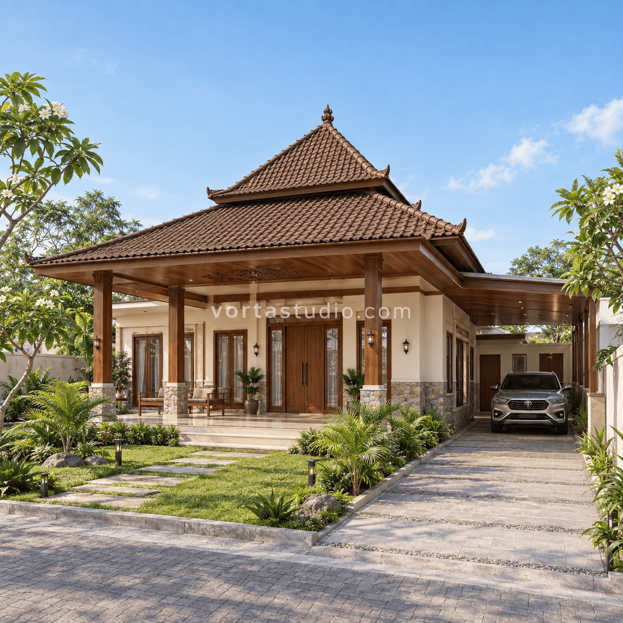 Sample desain rumah joglo modern VS-016 — Vorta Studio