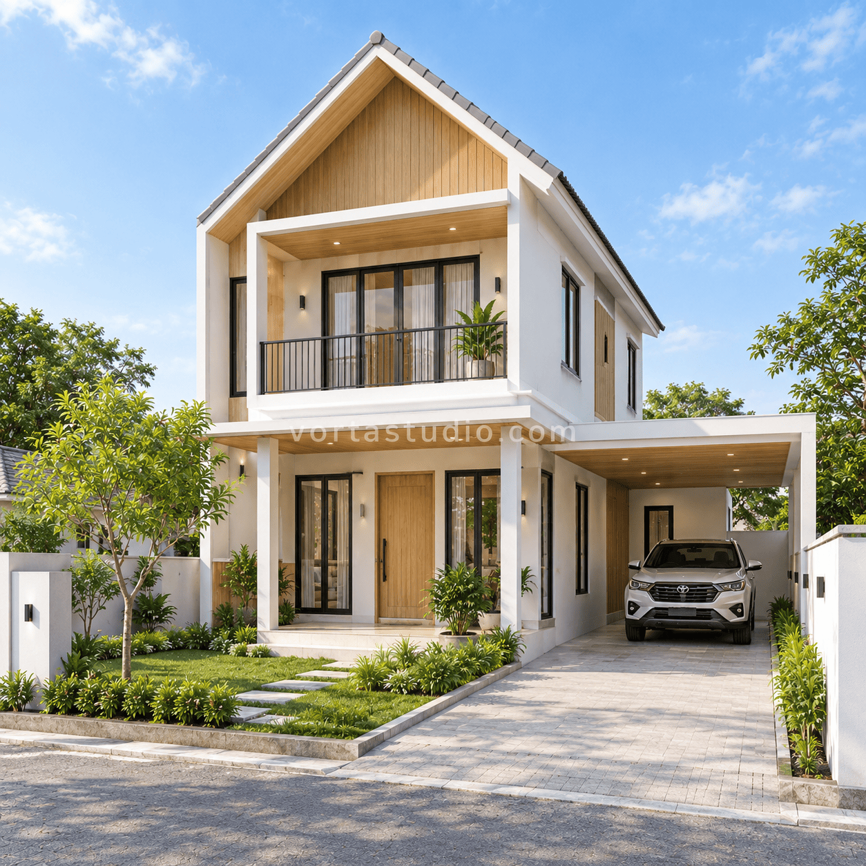 Sample desain rumah scandinavian 2 lantai VS-018 — Vorta Studio