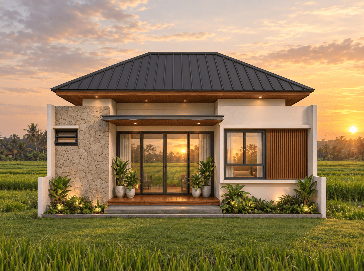 Render 3D Tampak Belakang