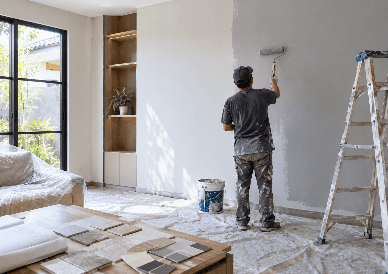 Pekerjaan finishing renovasi rumah